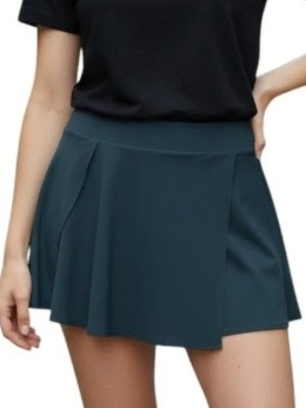 Womens L High Waist Flouncy Layered Preppy Athletic‎ Skort Playful Cute Trendy